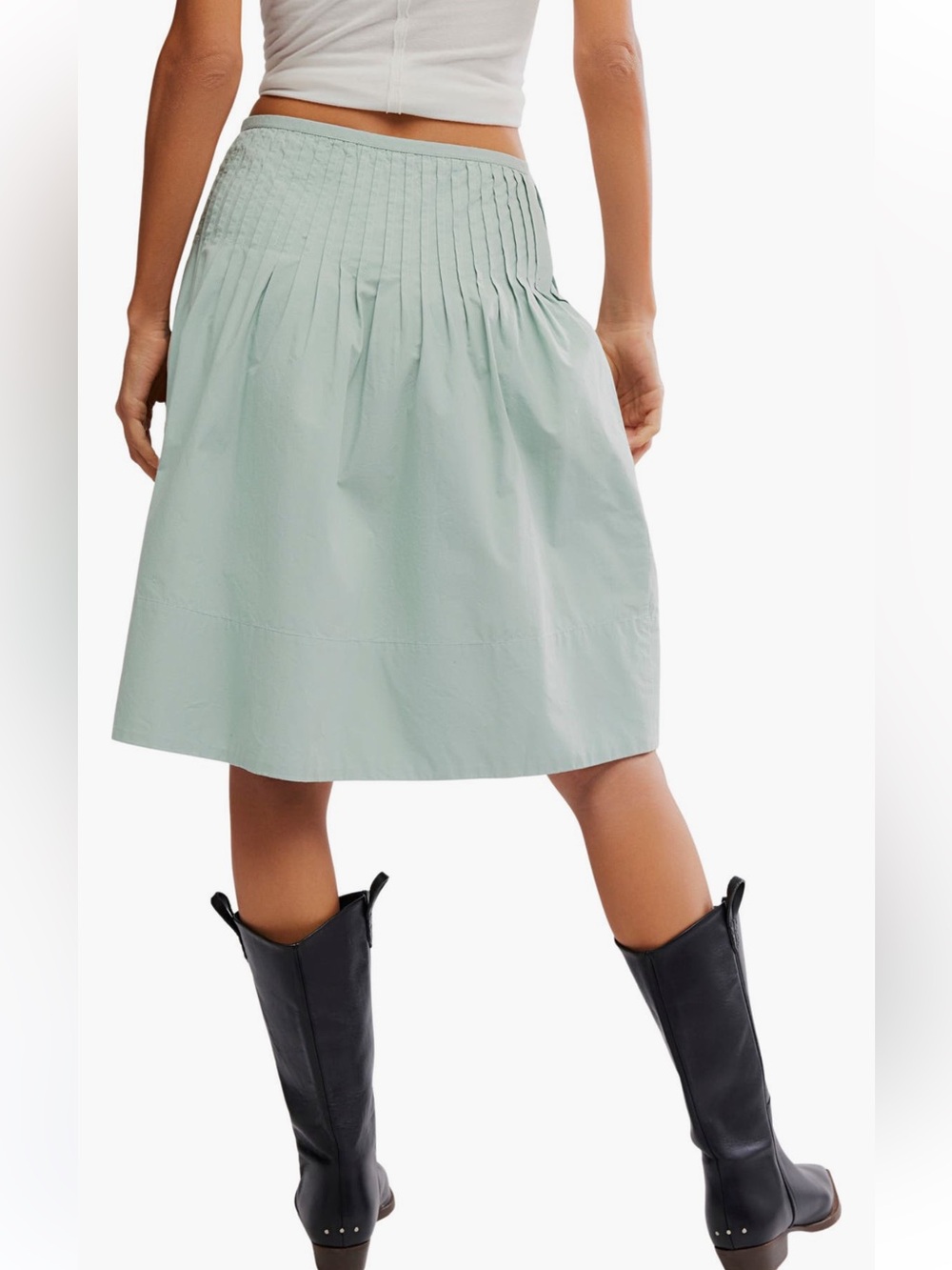 Free People Peyton Pintuck Midi Skirt, Size 10, NWOT - Picture 5 of 11